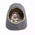 GOOPAWS Cat Cave for Cat and Warming Burrow Cat Bed, Pet Hideway Sleeping Cuddle Cave 18" x14" x12" Grey