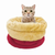 GOOPAWS 4 in 1 Self Warming Burrow Cat Bed, Pet Hideway Sleeping Cuddle Cave 22" x14" x10" Burgundy