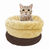 GOOPAWS 4 in 1 Self Warming Burrow Cat Bed, Pet Hideway Sleeping Cuddle Cave 22" x14" x10" Coffee