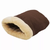 GOOPAWS 4 in 1 Self Warming Burrow Cat Bed, Pet Hideway Sleeping Cuddle Cave 22" x14" x10" Coffee