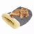 GOOPAWS 4 in 1 Self Warming Burrow Cat Bed, Pet Hideway Sleeping Cuddle Cave 22" x14" x10" Grey