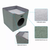 JESPET Foldable Cat Condo, Cat Cube House & Sleepping Bed with Lying Surface and 2 Reversible Cushions, Cat Hiding Place, Cat Cave, Linenette Fabric, Felt and Engineered Wood, Scratch Resista 15.4" x15.4" x15" Sage Green