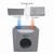 JESPET Foldable Cat Condo, Cat Cube House & Sleepping Bed with Lying Surface and 2 Reversible Cushions, Cat Hiding Place, Cat Cave, Linenette Fabric, Felt and Engineered Wood, Scratch Resista 15.4" x15.4" x15" Smoke Gray