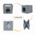 JESPET Foldable Cat Condo, Cat Cube House & Sleepping Bed with Lying Surface and 2 Reversible Cushions, Cat Hiding Place, Cat Cave, Linenette Fabric, Felt and Engineered Wood, Scratch Resista 15.4" x15.4" x15" Smoke Gray