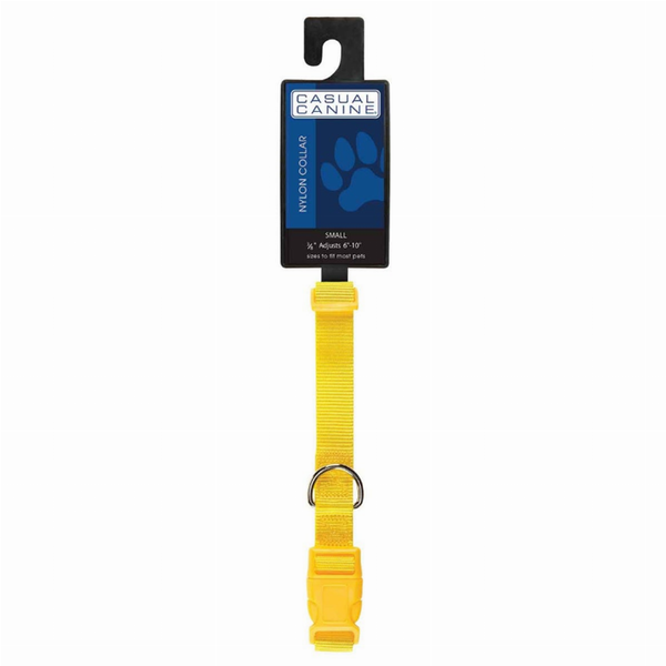 CC Dog Collar 6-10In Ylw