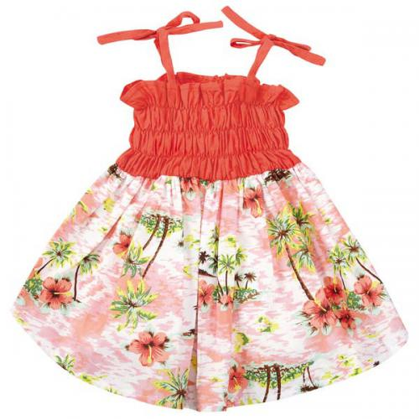 CC Hawaiian Breeze Sundress Small Medium Orange