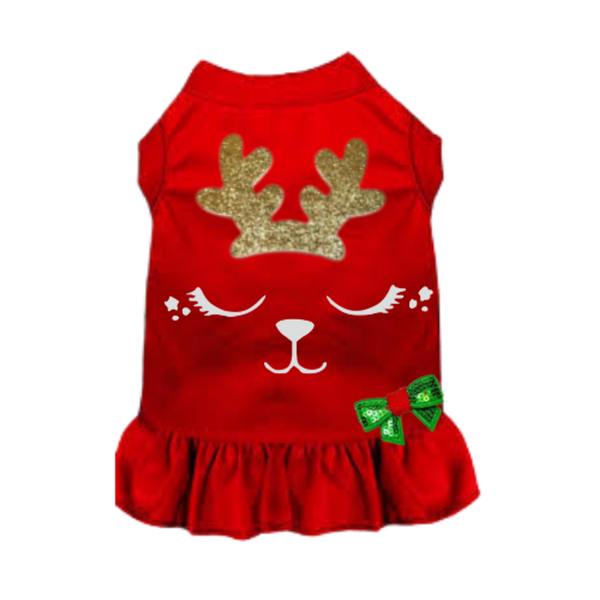Cute Little Reindeer DRESS X Small