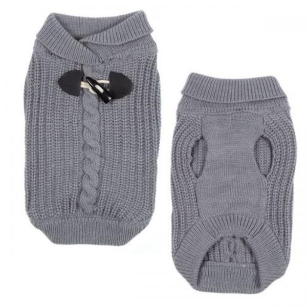 ES Shawl Collar Sweater Large Gray