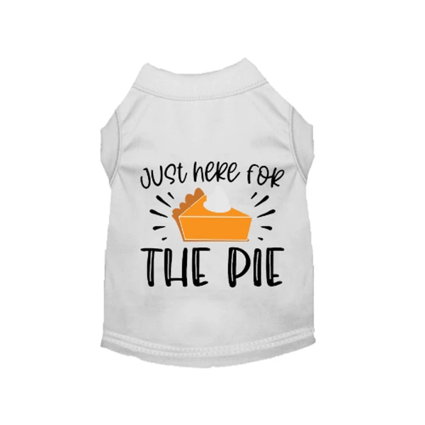 Just Here for the Pie- Dog Shirt ORANGE L