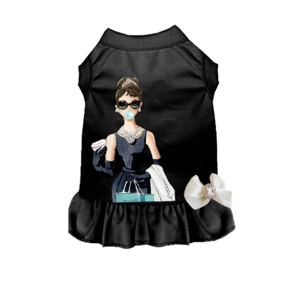 Little Miss Sniffany Dress X Small BLACK