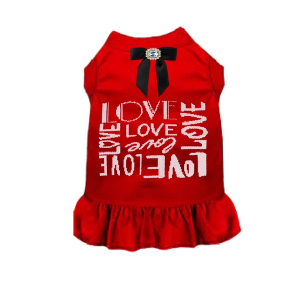 Love Me Always Dog DRESS Large