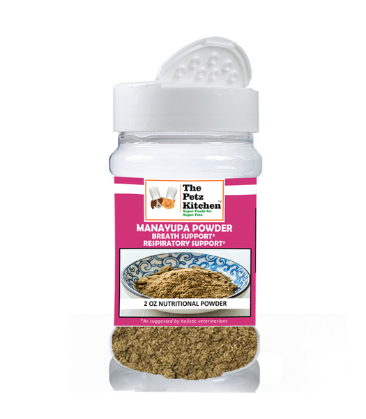 Manayupa Powder - Breath Support & Respiratory Support The Petz Kitchen For Dogs & Cats 2 Oz. Nutritional Shaker