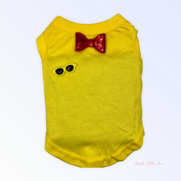 My Summertime Sunglasses & Bows Tank 2X Large YELLOW