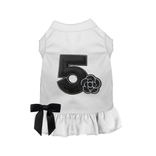 No. 5 Camellia Dress Medium WHITE