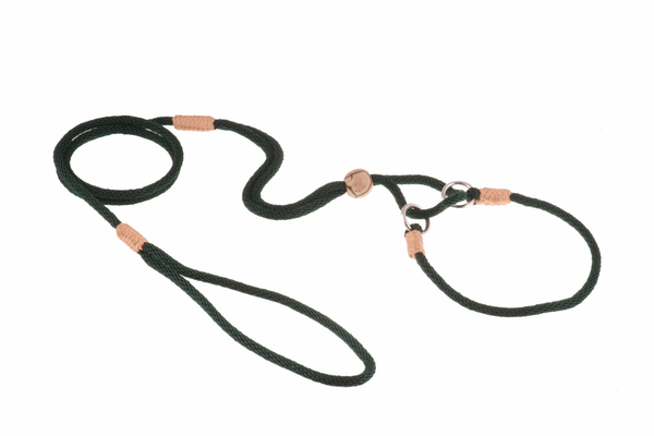 Nylon Martingale Leads (10in x 1/8in or 4mm) Hunter Green