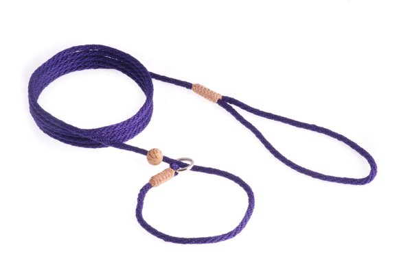 Nylon Slip Lead With Stopper (6 ft x 1/8in or 4mm) Purple