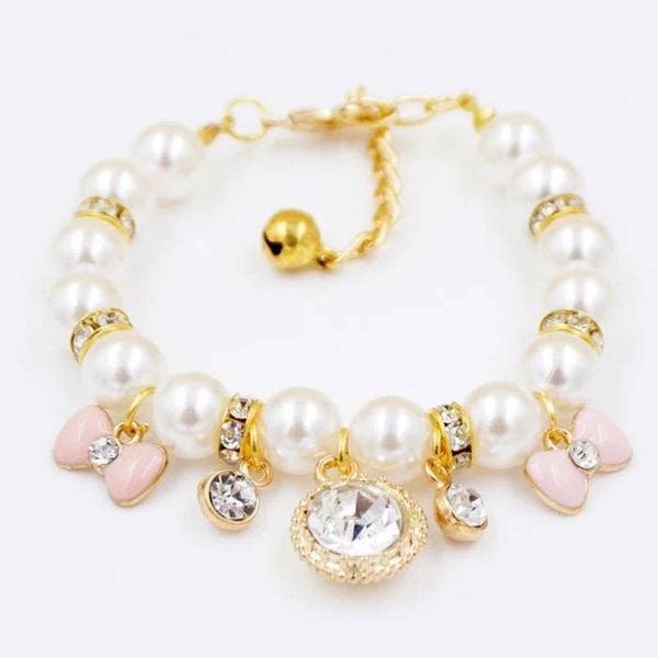 Princess Pearl Charm Collar Medium