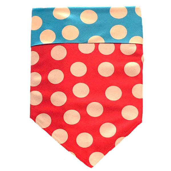 Reversible Sport Bandanas Large Tan/Red/Turq. Dot