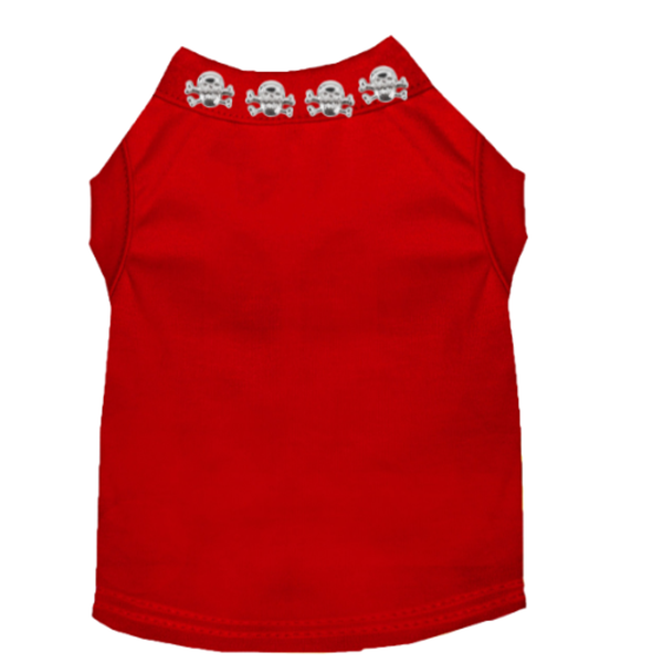Skull Studded Tee X Small RED