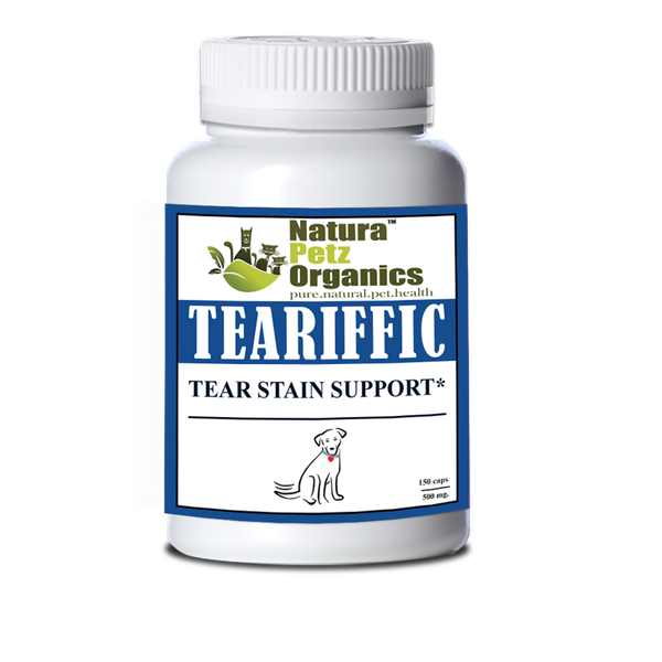 Teariffic - Tear Stain Support For Dogs Tear Stain Support For Cats Dog 150 caps - 500 mg Size 1 Cap
