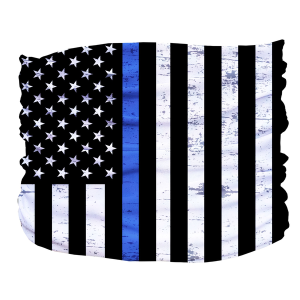 Thin Blue Line Pup Scruff Medium Blue,Black,White