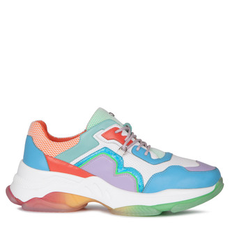 Women's Rainbow-Coloured Stratosphere Sneakers GS 5224010 WHM