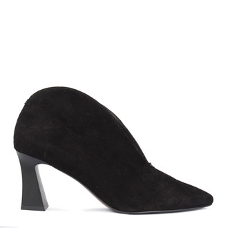 suede ankle heels