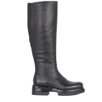 Women's Timeless Black Leather Winter Long Boots GD 5620211 BLK