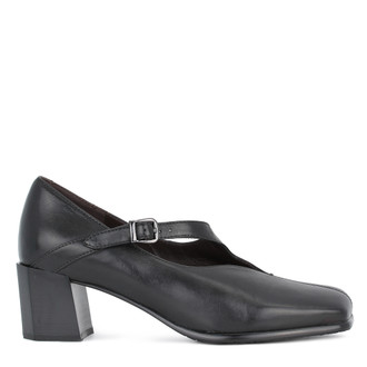 Women’s Black Leather Asymmetric Shoes GP 5250812 BLK
