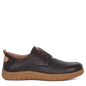 Men's Brown and Beige Moccasins With Elastic Laces TO 7208013 DBI