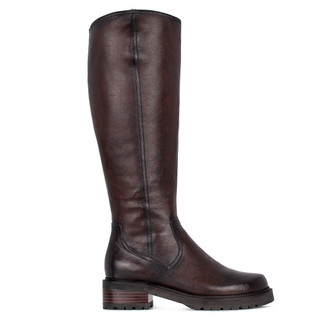 Women's Brown Leather Winter Boots GP 5635913 DBI