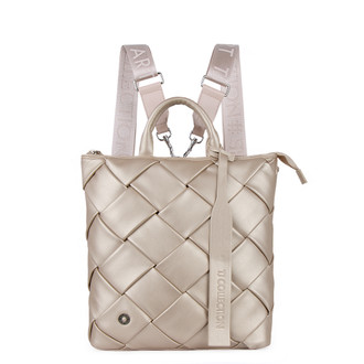 Metallic Beige Torbole Woven Leather Bag YH 5339524 PLZ