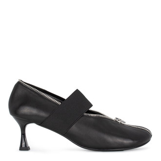 Women's Leather Heels with Zipper Accent GQ 5258814 BLZ Women's Leather Heels with Zipper Accent GQ 5258814 BLZ