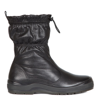 Women's Black Leather Winter Boots MP 5527016 BLI