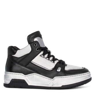 Women's Unisex Style Winter Black and White Sneakers with Distressing TL 5522914 WHB