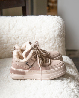 Women's Winter Beige High Sole Sneakers TO 5803514 TPB