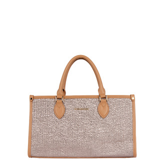 Women's Silver Murano Bag with Beige Trim XB 5320024 PLZ Women's Silver Murano Bag with Beige Trim XB 5320024 PLZ