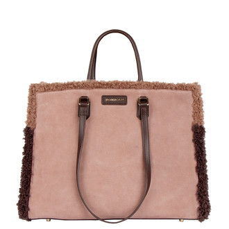 Women's Taormina Taupe Suede Reversible Bag YB 5459134 TPB