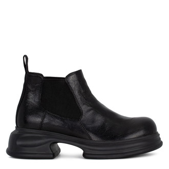 Women's Black Glossy Leather Chelsea Boots GB 5320415 BLA