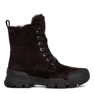 Women's Dark Brown Suede Boots GD 5518915 BRS
