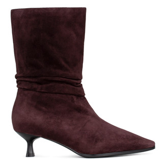 Women's Burgundy Suede Slouch Ankle Boots GG 5348315 BDS