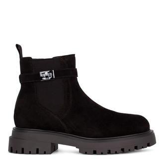 Women's Dark Brown Leather Chelsea Boots GQ 5322215 DBS