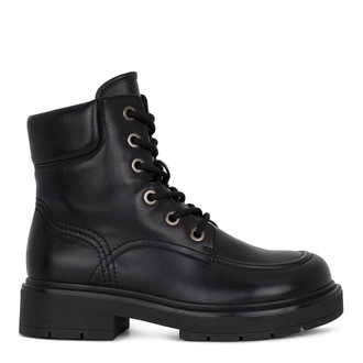 Women's Black Leather Boots GS 5515815 BLK