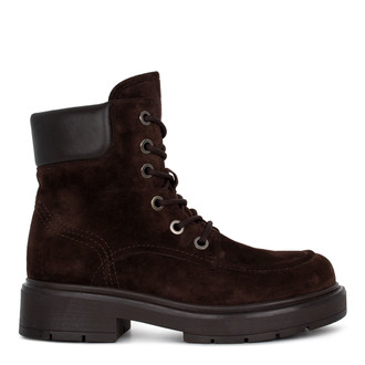 Women's Brown Leather Boots GS 5515815 BRS