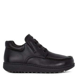 Women's Black Leather Wallabee Boots TL 5513815 BLI