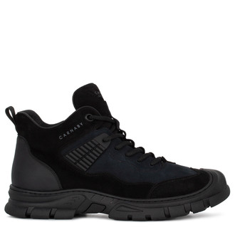 Men's Blue and Black Winter Mixed Material Sneakers TM 7518715 NVB Men's Blue and Black Winter Mixed Material Sneakers TM 7518715 NVB