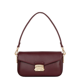 Women's Burgundy Lugano Bag with Accent Clasp YB 5234925 BDA