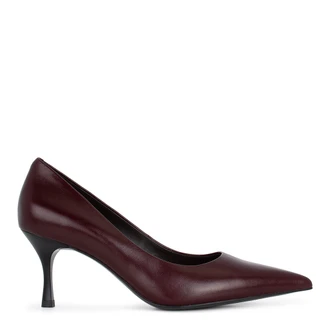 Women's Burgundy Leather Pumps GF 5268816 BDA