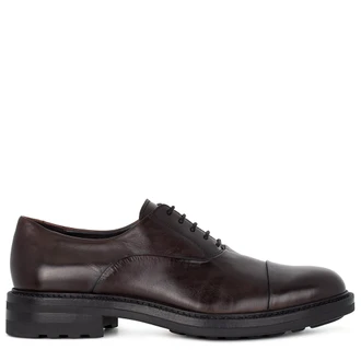 Men's Brown Leather Oxford Shoes GN 7225016 DBR