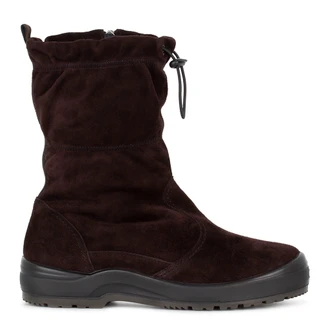 Women's Brown Suede Winter Mid-Calf Boots MP 5527016 DBS